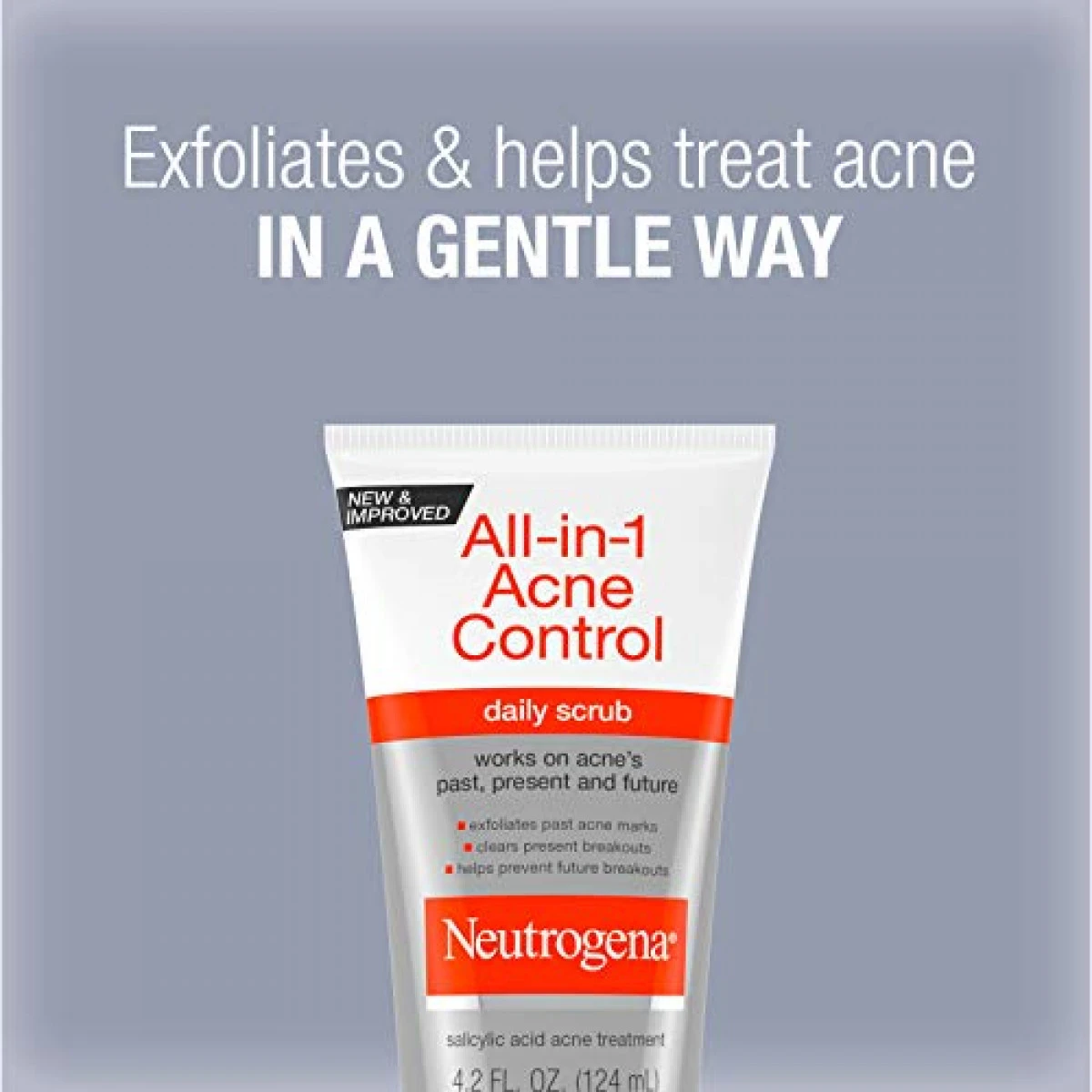 Neutrogena All-In-1 Acne Control Daily Face Scrub To Exfoliate & Treat Acne, With 2% Salicylic Acid Acne Medication, Exfoliating Acne Facial Scrub For Acne Marks & Breakouts, 4.2 Fl. Oz, Pack Of 3 4 Neutrogena All-In-1 Acne Control Daily Face Scrub To Exfoliate & Treat Acne, With 2% Salicylic Acid Acne Medication, Exfoliating Acne Facial Scrub For Acne Marks & Breakouts, 4.2 Fl. Oz, Pack Of 3 - Image 2