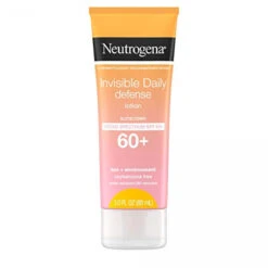 Neutrogena Invisible Daily Defense Sunscreen Lotion, Broad Spectrum SPF 60+, Oxybenzone-Free & Water-Resistant, Sun Or Environmental Aggressor Protection, Antioxidant Complex, 3 Fl Oz
