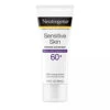 Neutrogena Sensitive Skin Mineral Sunscreen Lotion With Broad Spectrum SPF 60+ & Zinc Oxide, Water-Resistant, Hypoallergenic, Fragrance- & Oil-Free Gentle Sunscreen Formula, 3 Fl. Oz