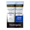 Neutrogena Ultra Sheer Dry-Touch Water Resistant And Non-Greasy Sunscreen Lotion With Broad Spectrum SPF 45, TSA-Compliant Travel Size, 3 Fl Oz, Pack Of 2, 6 Fl Oz 2 Neutrogena Ultra Sheer Dry-Touch Water Resistant And Non-Greasy Sunscreen Lotion With Broad Spectrum SPF 45, TSA-Compliant Travel Size, 3 Fl Oz, Pack Of 2, 6 Fl Oz -Neutrogena Store 092100447687