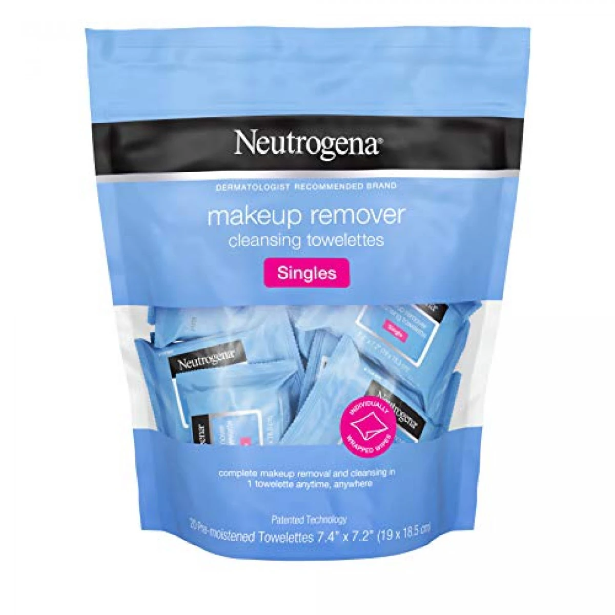 Neutrogena Makeup Remover Cleansing Towelette Singles, Daily Face Wipes To Remove Dirt, Oil, Makeup & Waterproof Mascara, Individually Wrapped, 20 Ct (Pack Of 2) 3 Neutrogena Makeup Remover Cleansing Towelette Singles, Daily Face Wipes To Remove Dirt, Oil, Makeup & Waterproof Mascara, Individually Wrapped, 20 Ct (Pack Of 2)