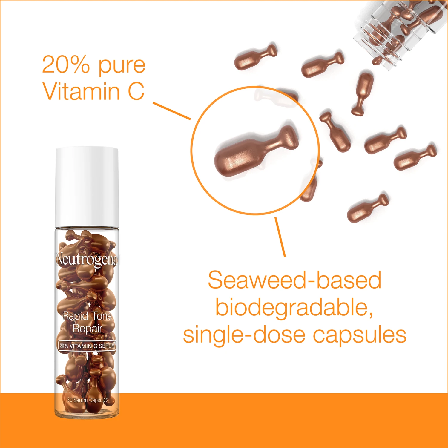 Neutrogena Rapid Tone Repair Vitamin C Serum Capsules 10 Neutrogena Rapid Tone Repair Vitamin C Serum Capsules - Image 8