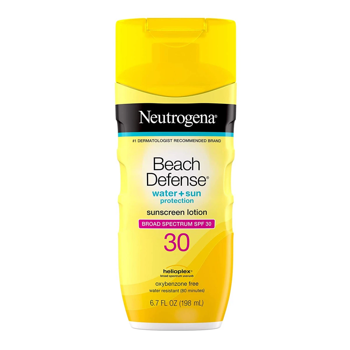 Neutrogena Beach Defense Water-Resistant Body Sunscreen Lotion With Broad Spectrum SPF 30, Oil-Free, PABA-Free, Oxybenzone-Free And Fast-Absorbing Sun Protection Against UVA/UVB Rays, 6.7 Fl. Oz 3 Neutrogena Beach Defense Water-Resistant Body Sunscreen Lotion With Broad Spectrum SPF 30, Oil-Free, PABA-Free, Oxybenzone-Free And Fast-Absorbing Sun Protection Against UVA/UVB Rays, 6.7 Fl. Oz