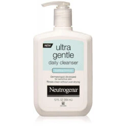 Neutrogena Ultra Gentle Daily Facial Cleanser For Sensitive Skin, Oil-Free, Soap-Free, Hypoallergenic And Non-Comedogenic Foaming Face Wash, 12 Fl. Oz (Pack Of 2)