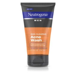 Neutrogena Men Skin Clearing Daily Acne Face Wash With Salicylic Acid Acne Treatment, Non-Comedogenic Facial Cleanser To Treat And Prevent Breakouts, 5.1 Fl. Oz