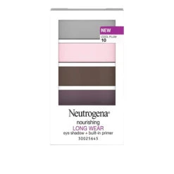 Neutrogena Nourishing Long Wear Eye Shadow + Built-In Eyelid Primer, 2-in-1 Eye Makeup With Vitamins And Skin-Nourishing Conditioners, 10 Cool Plum,.24 Oz