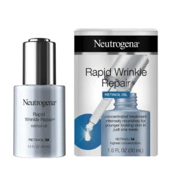 Neutrogena Rapid Wrinkle Repair Anti-Wrinkle Retinol Face Serum Oil, Lightweight Anti-Wrinkle Serum To Remove Dark Spots, Deep Wrinkle Treatment With Concentrated Retinol SA, 1.0 Fl. Oz