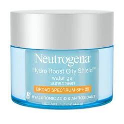Neutrogena Hydro Boost City Shield Water Gel With Hydrating Hyaluronic Acid, Facial Moisturizer With Broad Spectrum SPF 25 Sunscreen, Oil-Free, Alcohol-Free, Non-Comedogenic, 1.7 Oz