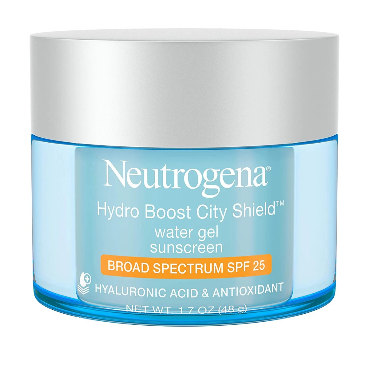 Neutrogena Hydro Boost City Shield Water Gel With Hydrating Hyaluronic Acid, Facial Moisturizer With Broad Spectrum SPF 25 Sunscreen, Oil-Free, Alcohol-Free, Non-Comedogenic, 1.7 Oz 3 Neutrogena Hydro Boost City Shield Water Gel With Hydrating Hyaluronic Acid, Facial Moisturizer With Broad Spectrum SPF 25 Sunscreen, Oil-Free, Alcohol-Free, Non-Comedogenic, 1.7 Oz