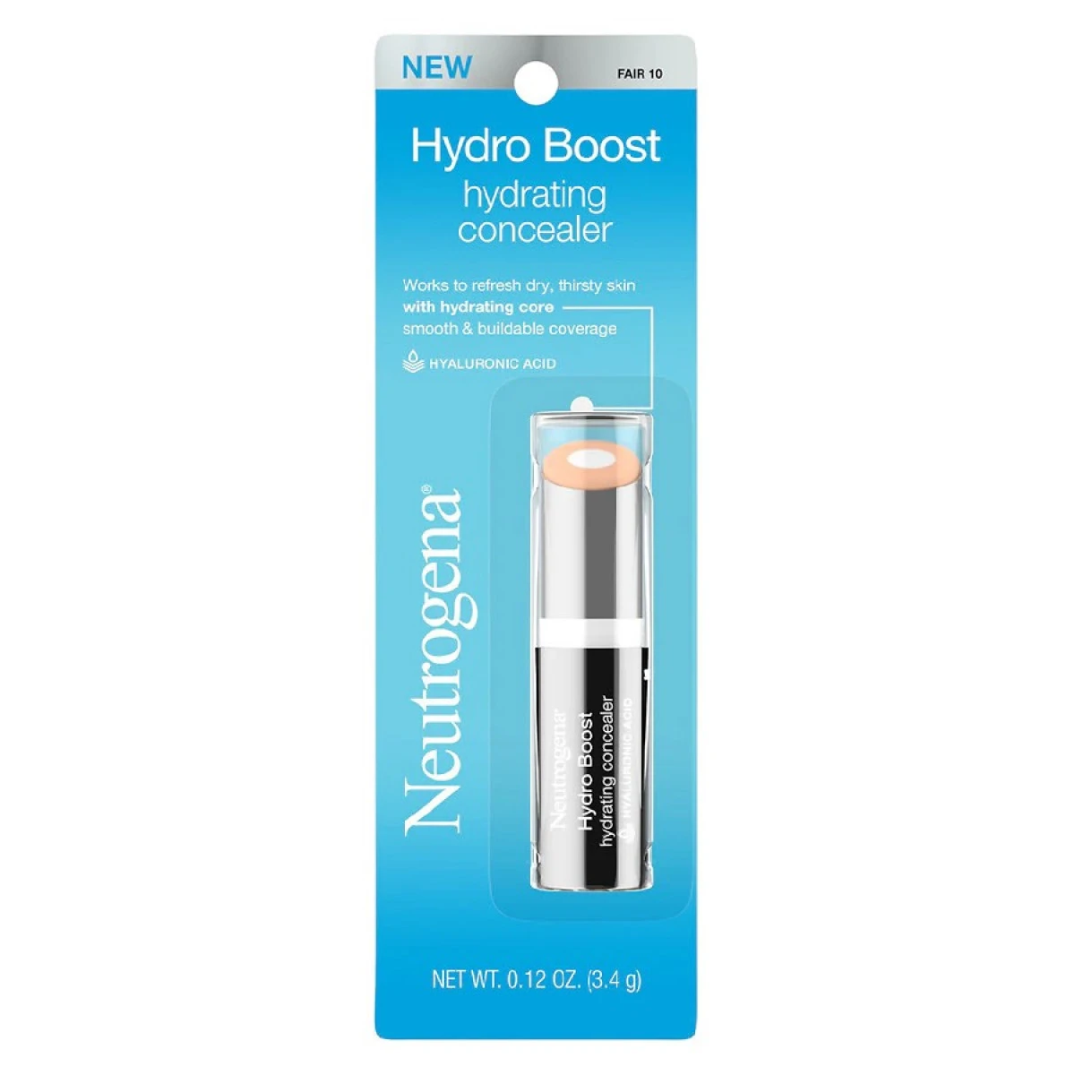 Neutrogena Hydro Boost Hydrating Concealer Stick, 10 Fair, Fair 3 Neutrogena Hydro Boost Hydrating Concealer Stick, 10 Fair, Fair